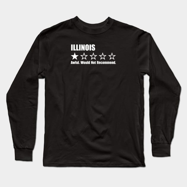 Illinois One Star Review Long Sleeve T-Shirt by Rad Love